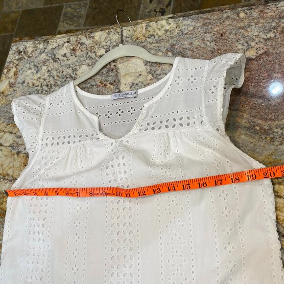 White Eyelet Drop Waist Sundress - Valentina Naldi - Medium - Beach Photo Ready - Picture 10 of 10